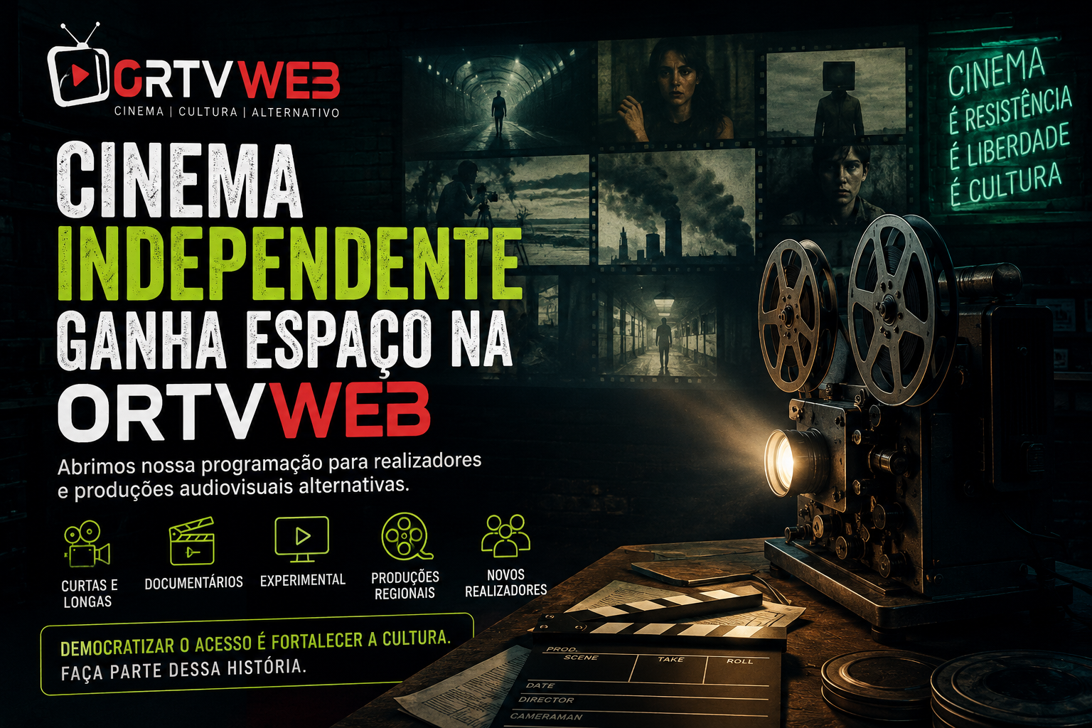 Cinema independente na ORTVWEB